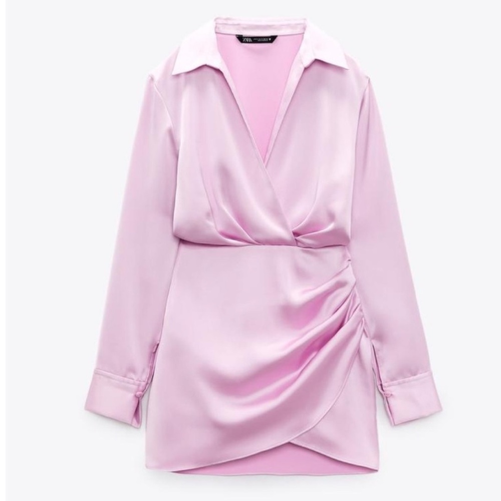 Zara Lilac Long Sleeve Dresss